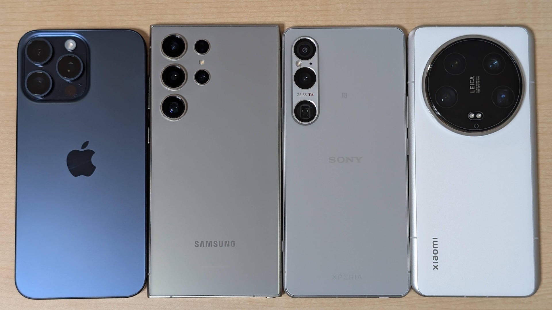 iPhone15 Pro Max、Galaxy S24 Ultra、Xperia 1 VI、Xiaomi 14 Ultra