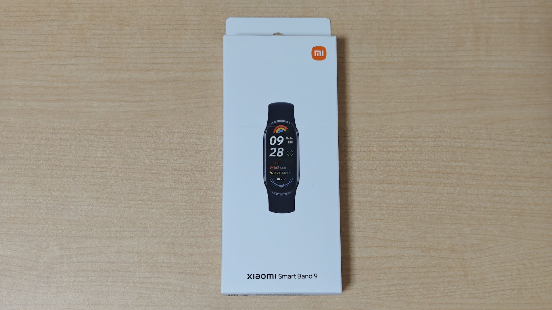 Xiaomi Smart Band 9のパッケージ、外箱