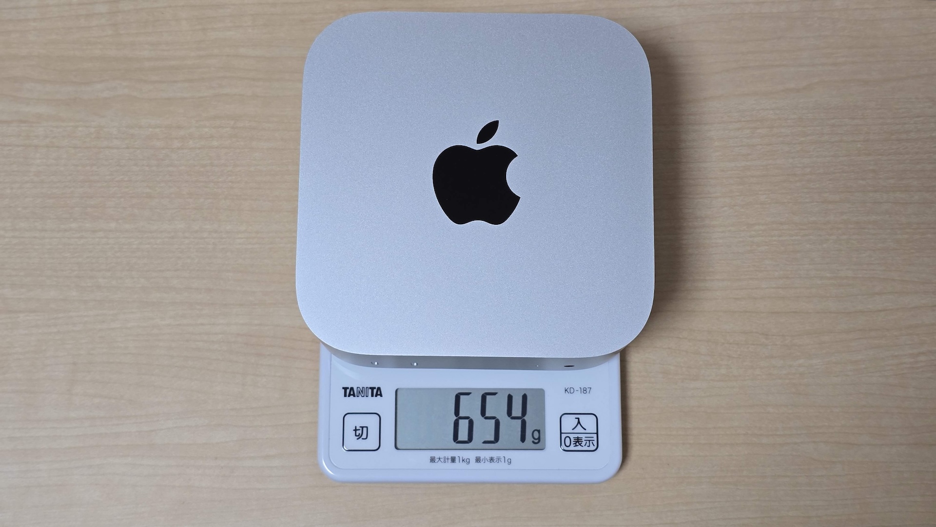 M4 Mac mini（2024）本体の重さ