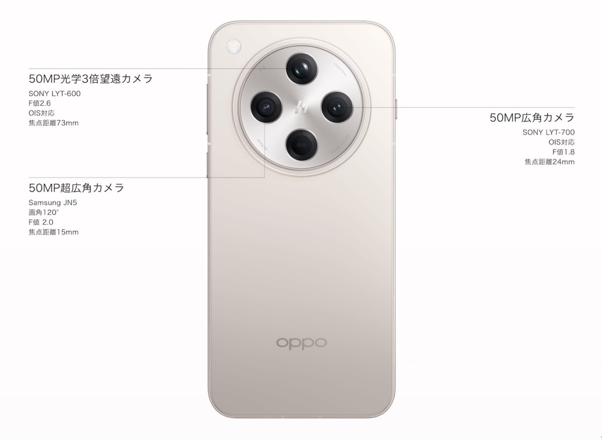 OPPO Find X8のカメラ