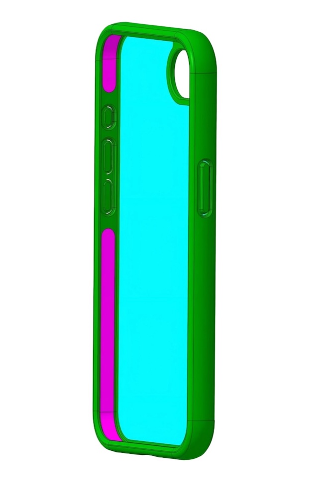 iPhone 16EのケースのCAD画像